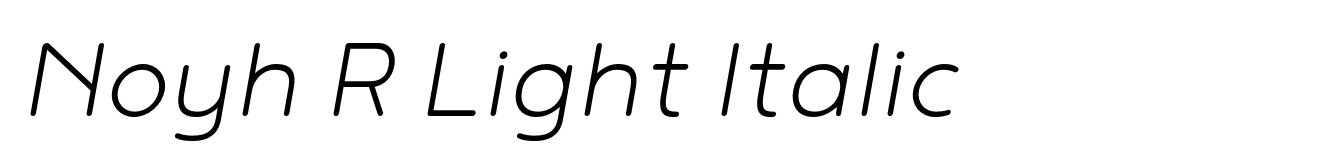 Noyh R Light Italic